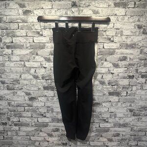 EUC Old Navy Active Go Dry Black Pants w/ White Stripes Size Medium